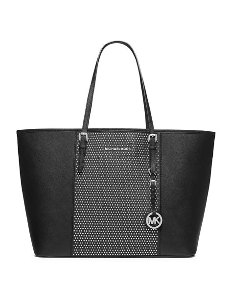 michael kors jet set studded travel tote|michael kors designer tote jet set.